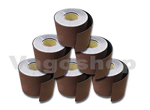 12x Set Schleifpapier 115mm Rollenschleifpapier je Korn 2 Schleifrollen 40-320 von Vago-Tools