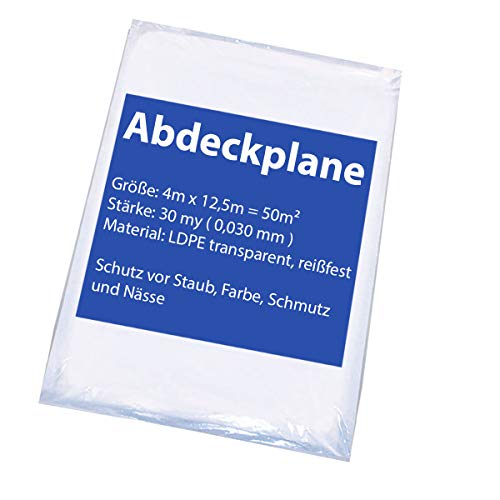1x Baufolie Malerplane Abdeckfolie 4x12,5m Malerfolie 30my Plane 1x Baufolie Malerplane Abdeckfolie 4x12,5m Malerfolie 30my Plane von Vago-Tools