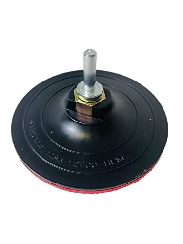 1x Schleifteller Stützteller 125mm Klett mit Spanndorn Polierscheibe von Vago-Tools