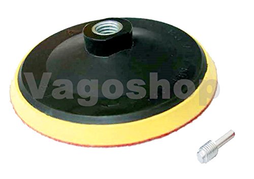 Vago-Tools 2 x 125mm Stützteller Schleifteller Klett Spanndorn M14 Polierteller für Poliermaschinen von Vago-Tools