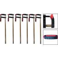 6x Profi Schraubzwinge 800x120 Zwinge Leimzwinge Klemmzwinge Temperguß von Vago-Tools