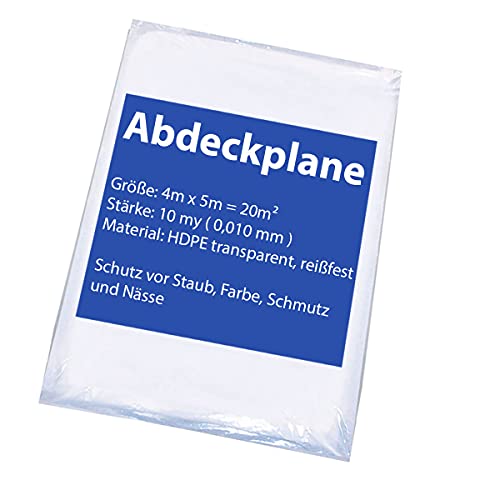 Abdeckfolie Malerplane Malerfolie 4x5m Schutzfolie 10my Profi 10 Stück 50m² Abdeckfolie Malerplane Malerfolie 4x5m Schutzfolie 10my Profi 10 Stück 50m² von Vago-Tools