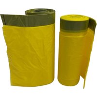 10 Rollen Abfallsäcke Gelber Sack Müllbeutel Mülltüten 70L mit Zugband von Vago-Tools