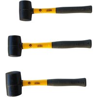 3 tlg Set Gummihammer 370 /500 /700 g Hammer Ausbeulhammer Schonhammer von Vago-Tools