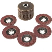 5x Fächerschleifscheiben 125mm flach Körnung 80 Braun Lamellenscheiben von Vago-Tools