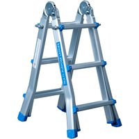 Klappleiter Teleskopleiter Stehleiter 4 x 3 Mehrzweckleiter Alu Leiter von Vago-Tools