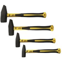 Vago-Tools Profi 4 tlg Set Schlosserhammer Fiberglasstiel Hammer 300g 500g 800g 1000 g von Vago-Tools