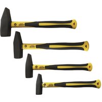 Profi 4 tlg Set Schlosserhammer Fiberglasstiel Hammer 300g 500g 800g 1000 g von Vago-Tools
