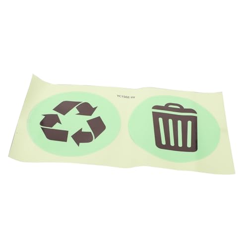 Vaguelly 1 Blatt Nachleuchtender Recycling Aufkleber für Mülleimer Design Einfach Anzubringen für Mülltrennung Küche und Haushalt Vaguelly 1 Blatt Nachleuchtender Recycling Aufkleber für Mülleimer Design Einfach Anzubringen für Mülltrennung Küche und Haushalt von Vaguelly
