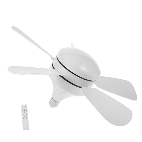 Vaguelly 1 Satz Deckenventilator mit LED Beleuchtung Kompakte Deckenlampe für Schlafzimmer Einstellbare Helligkeit Energieeffizient und Multifunktional Fernbedienung Batterie nicht von Vaguelly