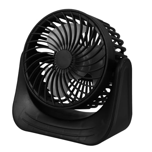 Vaguelly 1 Satz Mini Tischventilator USB Tragbarer Leiser Desktop Fan für Reisen und Büro Wiederaufladbar Kompakt für Outdoor Aktivitäten Schwarze Farbe von Vaguelly
