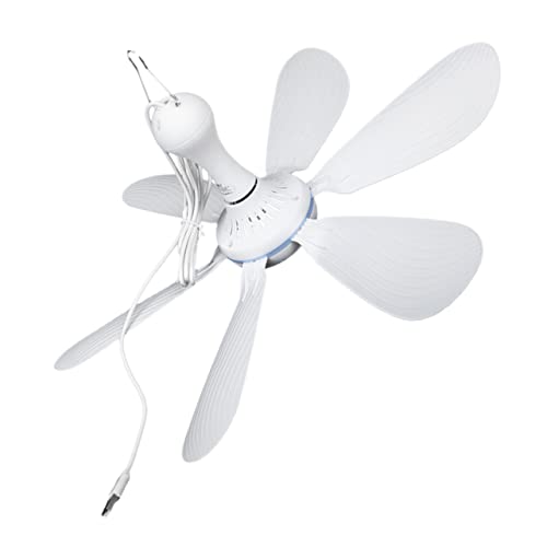 Vaguelly 1 Satz USB Geladener Deckenventilator mit Blättern Tragbarer Hängelüfter für Camping Bett und Studentenwohnheim Leiser Einfacher über USB für Außenbereich Vaguelly 1 Satz USB Geladener Deckenventilator mit Blättern Tragbarer Hängelüfter für Camping Bett und Studentenwohnheim Leiser Einfacher über USB für Außenbereich von Vaguelly