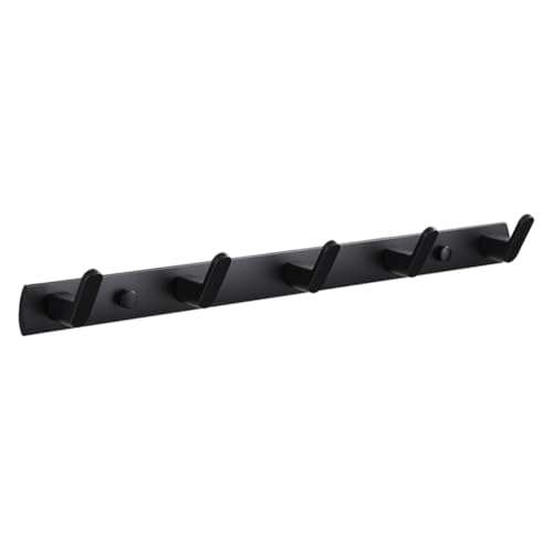 Vaguelly 1 Satz Wandgarderobe mit Haken aus Mattem Aluminium Multifunktionale Kleider und Handtuchhaken für Schlafzimmer Badezimmer und Küche Platzsparend und Installieren von Vaguelly
