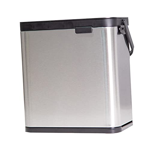 Vaguelly 1 Stück Wandmontierter Mülleimer mit Kunststoff Innenbehälter Geruchsdichter Abfalleimer für Küche und Bad Silber Großer Fassungsvermögen Platzsparend Vaguelly 1 Stück Wandmontierter Mülleimer mit Kunststoff Innenbehälter Geruchsdichter Abfalleimer für Küche und Bad Silber Großer Fassungsvermögen Platzsparend von Vaguelly