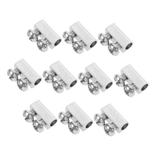 Vaguelly 10 Stück Drahtseilklemme Teiliges Verstellbare Doppelte Lochklemme Robustem Material Vielseitig Einsetzbar für Beleuchtung und Hardware von Vaguelly