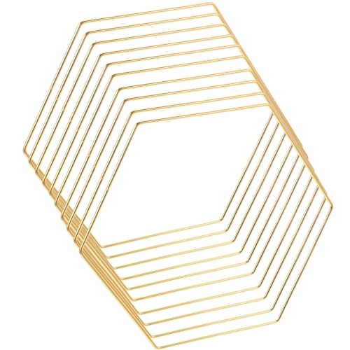 Vaguelly 10 Stück Goldenes Sechseck Golddekor Selber Machen Herzstück Tischdekoration Eiserner Traumfängerring Sechseckiger Kranzrahmen -Ring Handwerk Drahtring Eisen Vaguelly 10 Stück Goldenes Sechseck Golddekor Selber Machen Herzstück Tischdekoration Eiserner Traumfängerring Sechseckiger Kranzrahmen -Ring Handwerk Drahtring Eisen von Vaguelly