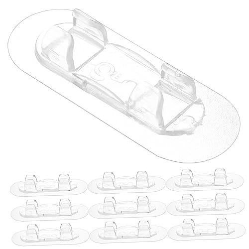 Vaguelly 10 Stück Kabelorganizer aus Acryl Selbstklebende Kabelhalter für Schreibtisch Wiederverwendbar Einfache Installation Schützt Kabel vor Beschädigungen für Zuhause und Büro von Vaguelly
