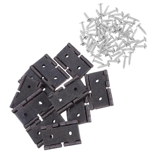 Vaguelly 10 Stück Retro Doppelscharniere Eisen für Holztüren Schranktüren und Fenster Robuste und Elegante Möbelscharniere Antik Finish von Vaguelly