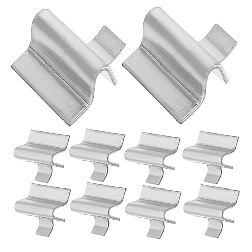 Vaguelly 10 Stück Robuste Metall Regal Clips Multi Funktionale Unterstützung für Schränke Vitrinen und Bücherregale Einfache Installation Vielseitig Einsetzbar Erhöhte Stabilität von Vaguelly