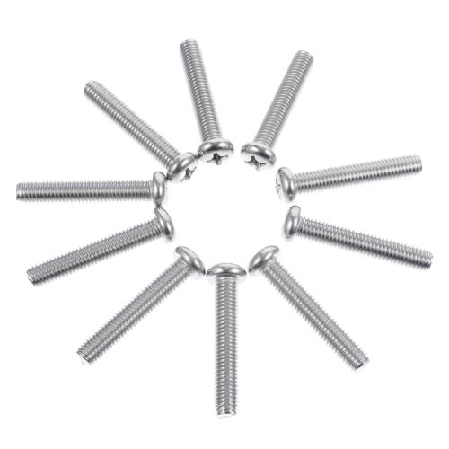 Vaguelly 10 Stück Teiliges Edelstahl Kreuzschlitz Rundkopfschrauben mit Feingewinde Rostfreie Tv Montageschrauben für Wandhalterungen und Monitorbefestigung Langlebig und Vaguelly 10 Stück Teiliges Edelstahl Kreuzschlitz Rundkopfschrauben mit Feingewinde Rostfreie Tv Montageschrauben für Wandhalterungen und Monitorbefestigung Langlebig und von Vaguelly