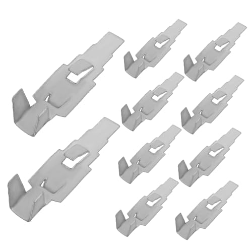 Vaguelly 10 Stück Teiliges Metall Regalhalter Verstellbare Werkzeugfreie Montage für Büro Küchenregale Robuste Halteclips für Flexible Positionierung in Aktenschränken und Bücherregalen von Vaguelly