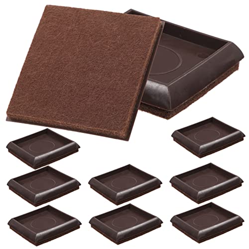 Vaguelly 10 Stück Teiliges Möbelrollen mit Filzgleitern rutschfeste Möbelrollenuntersetzer Bodenschutz für Fliesenböden Stoßdämpfend und Stabil Quadratisch von Vaguelly