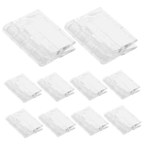 Vaguelly 10 Stück Teiliges Transparente Klappscharniere Faltbare Möbelbeschläge für Schranktüren Robustes Design Langlebig und Belastbar Geeignet für Schubladen und Aufbewahrungsboxen von Vaguelly