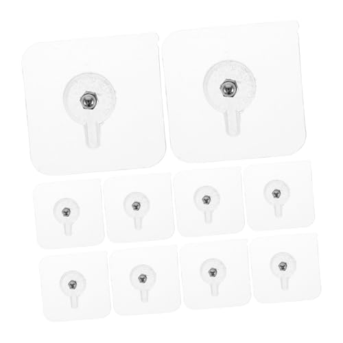 Vaguelly 10 Stück Teiliges Unsichtbare Schrauben Haken mit Selbstklebenden Pads für Küche und Wohnung Installieren für Glatte Oberflächen Geeignet von Vaguelly