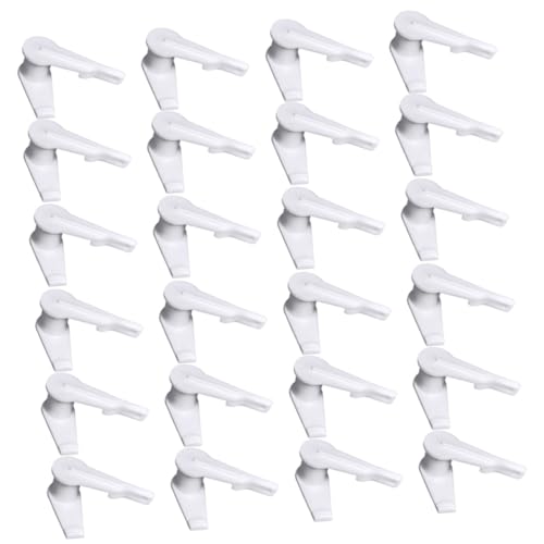 Vaguelly 100 Stück Deckenlampen Clips Rotierbare Lampenschirm Fixierungsclips Universelles Zubehör für Lampenmontage Installieren für Kronleuchter und Deckenleuchten Weiß von Vaguelly