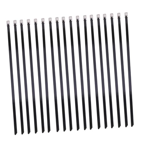 Vaguelly 100 Stück Edelstahl Kabelbinder Schwarz Rostfrei Verschleißfest Hohe Zugfestigkeit Selbstsichernd für Kabelmanagement Innen und Außen für Werkstatt und Garten Vaguelly 100 Stück Edelstahl Kabelbinder Schwarz Rostfrei Verschleißfest Hohe Zugfestigkeit Selbstsichernd für Kabelmanagement Innen und Außen für Werkstatt und Garten von Vaguelly