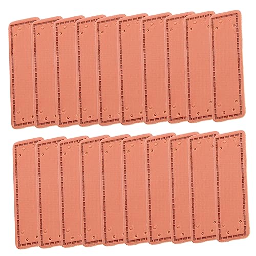 Vaguelly 100 Stück Leder Etiketten DIY Kleidung Labels mit Zwei Löchern Kreative Kleidung Accessoires für Handarbeiten Stricken und Häkeln Hochwertige und Hautfreundliche Ledertags mit von Vaguelly