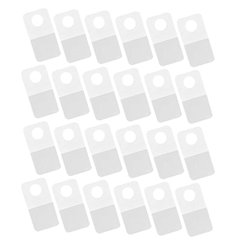 Vaguelly 100 Stück Transparente Selbstklebende PVC Hängemarken mit Rundem Loch Teiliges Vielseitig für Einzelhandel Büro und Zuhause zur Einfachen Organisation Kleiner Gegenstände von Vaguelly