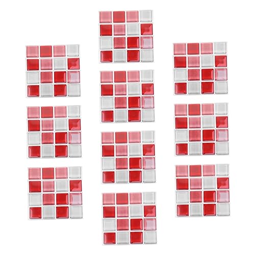 Vaguelly 10Stücke Selbstklebende Mosaikfliesen Aufkleber Wasserdichtes Design für Küche Bad und Wohnzimmer Abstrakte Wanddekoration für Kreative DIY Projekte von Vaguelly