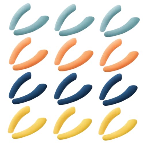 Vaguelly 12 Paare Wiederverwendbare Toilettensitzauflagen aus Weichem Flanell Selbstklebende Waschbare Wc sitzpolster Verschleißfest und Komfortabel Praktische Zufällige Zufällige Farbe von Vaguelly