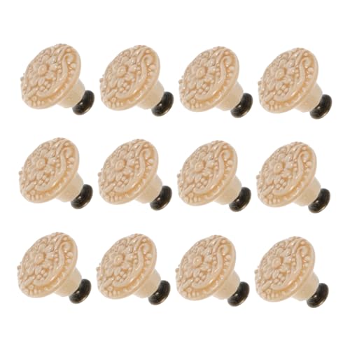 Vaguelly 12 Stück Teiliges Porzellan Schrankknäufe mit Blumenmotiv Langlebige Keramikgriffe für Kommode und Kleiderschrank Verschleißfest Leicht zu Reinigen Eleganter Vintage Stil von Vaguelly
