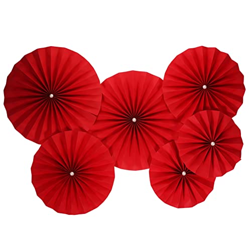 Vaguelly 12 Stück Teiliges Runde Papierfächer in Kräftigem Rot Langlebige Party Hängedekoration für Hochzeit Neujahr und Geburtstagsfeier aus Sicherem Papiermaterial Einfach Anzubringen und Vaguelly 12 Stück Teiliges Runde Papierfächer in Kräftigem Rot Langlebige Party Hängedekoration für Hochzeit Neujahr und Geburtstagsfeier aus Sicherem Papiermaterial Einfach Anzubringen und von Vaguelly