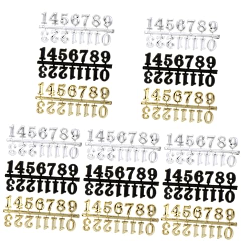 Vaguelly 15 Sätze Zubehör für Wanduhren digital Uhrennummern Gesichter Uhr ersatz Nummer Zahlen LED uhrenzubehã¶r Wall Clock Uhrzubehör Ziffern für eine Wanduhr Zahl der DIY-Wanduhr Plastik von Vaguelly
