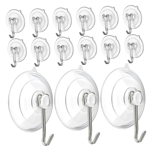 Vaguelly 15 Stück Saugnapf Haken Transparente Wiederverwendbare Haken für Fliesen Bad Küche Handtücher Dekorationen Einfache Installation Hohe Tragkraft Vaguelly 15 Stück Saugnapf Haken Transparente Wiederverwendbare Haken für Fliesen Bad Küche Handtücher Dekorationen Einfache Installation Hohe Tragkraft von Vaguelly
