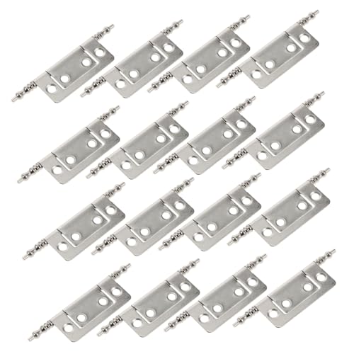 Vaguelly 16 Stück Teiliges Möbel-scharniere aus Robustem Metall Klappbare Einlass-scharniere für Kleiderschränke Bohrlöcher Präzise Verarbeitung für Geräuschlose Funktion Einfache Montage von Vaguelly