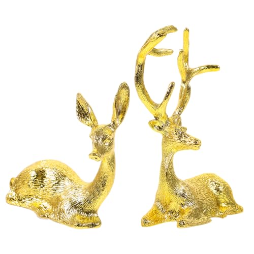 Vaguelly 1paar Mini Elk Ornament Dekorative Elchfiguren Für Weinregal Oder Tischdeko Leicht Und Stilvolle Wohnaccessoires Für Zuhause von Vaguelly