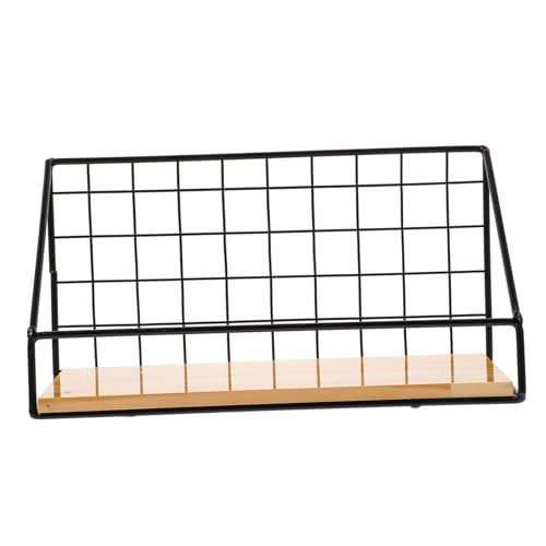 Vaguelly 1Satz Holzregal mit Metallgestell Wandregal zur Aufbewahrung und Dekoration für Wohnzimmer Badezimmer und Klebepads für Einfache Montage Vaguelly 1Satz Holzregal mit Metallgestell Wandregal zur Aufbewahrung und Dekoration für Wohnzimmer Badezimmer und Klebepads für Einfache Montage von Vaguelly