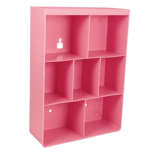 Vaguelly 1Stück Kunststoff Wandregal für Badezimmer und Bohrfreies Design Großer Organizer Platzsparend Aufbewahrung von Kosmetik und Handtüchern von Vaguelly