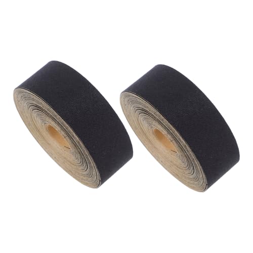 Vaguelly 2 Rollen Selbstklebendes Stoff Edging Band Langlebiges Lampenschirm Zubehör Kanten Schutz für Nachttischlampe und Zimmer Einfach zu Montieren Schwarz von Vaguelly