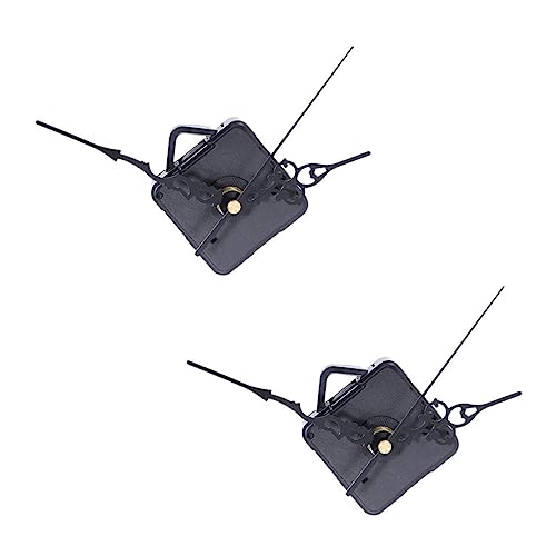 Vaguelly 2 Sätze Geräuschlose Quarz Uhrwerke für Wanduhr Präziser Langlebiger Uhrmechanismus DIY Ersatzteile Retro Elegantes Design Robust und Praktisch Verpackung ohne Batterie von Vaguelly