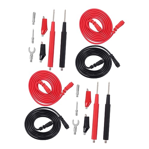 Vaguelly 2 Sätze Multimeter Testleitungen Set Teilig mit Nadelspitze Flexible und Langlebige Prüfkabel Hohe Leitfähigkeit Geeignet für Elektrische Messgeräte und Kabelprüfung Robustes von Vaguelly
