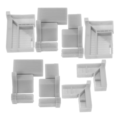 Vaguelly 2 Sätze Teiliges Kunststoff eckverbinder Schranktüren Stabile Möbelwinkel Winkelhalterung für Küchen Badmöbel Langlebige Eckverstärkung Einfache Montage von Vaguelly