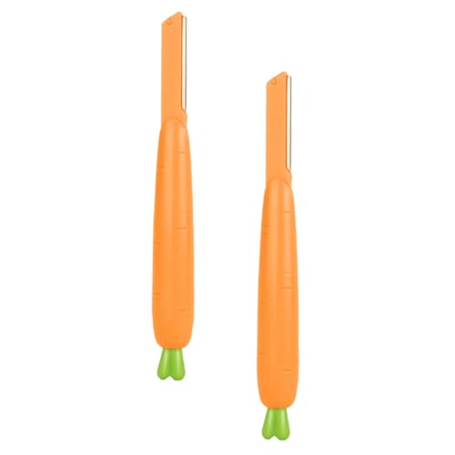 Vaguelly 2 Stück Augenbrauenrasierer Edelstahl mit Sicherheitsklinge Karottenform Tragbar Präziser Gesichtshaarrasierer für Sanfte Augenbrauenpflege und Dermaplaning Vaguelly 2 Stück Augenbrauenrasierer Edelstahl mit Sicherheitsklinge Karottenform Tragbar Präziser Gesichtshaarrasierer für Sanfte Augenbrauenpflege und Dermaplaning von Vaguelly