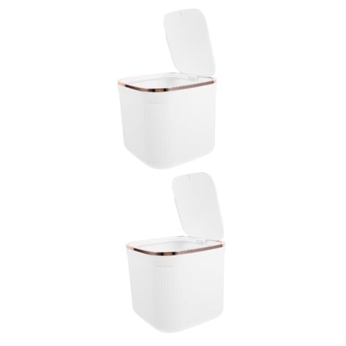 Vaguelly 2 Stück Desktop Mülleimer mit Deckel Süßer Kleiner Abfallbehälter für Badezimmer und Schreibtisch Eleganter Kosmetikeimer Tragbarer Abfalleimer für Kleine Räume Vaguelly 2 Stück Desktop Mülleimer mit Deckel Süßer Kleiner Abfallbehälter für Badezimmer und Schreibtisch Eleganter Kosmetikeimer Tragbarer Abfalleimer für Kleine Räume von Vaguelly