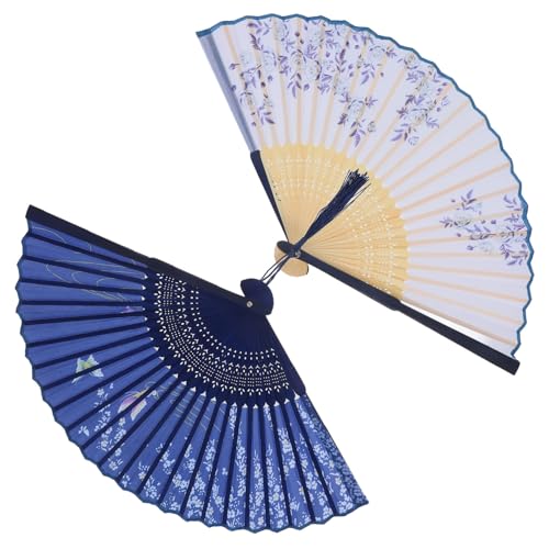 Vaguelly 2 Stück Faltbarer Handfächer im Traditionellen Chinesischen Stil Seidenoptik Kompakt und Tragbar Tanzaufführungen Hochzeiten und Dekoratives Accessoire Vaguelly 2 Stück Faltbarer Handfächer im Traditionellen Chinesischen Stil Seidenoptik Kompakt und Tragbar Tanzaufführungen Hochzeiten und Dekoratives Accessoire von Vaguelly