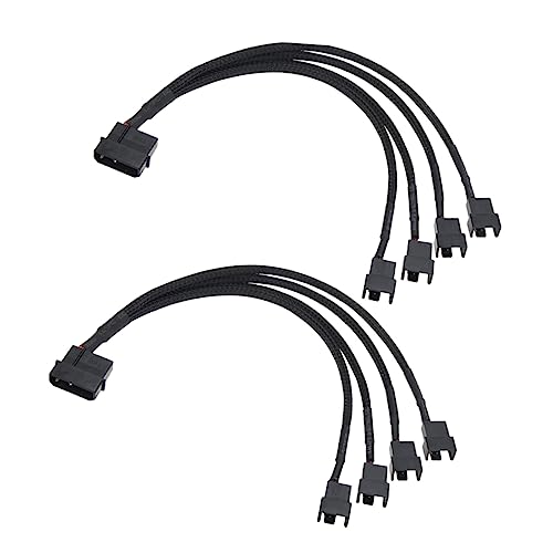 Vaguelly 2 Stück Lüfter Adapterkabel Verteiler für Computer Gehäuse Pwm Splitter Erweiterungskabel für Atx Gehäuse Langlebig und Flexibel Vaguelly 2 Stück Lüfter Adapterkabel Verteiler für Computer Gehäuse Pwm Splitter Erweiterungskabel für Atx Gehäuse Langlebig und Flexibel von Vaguelly